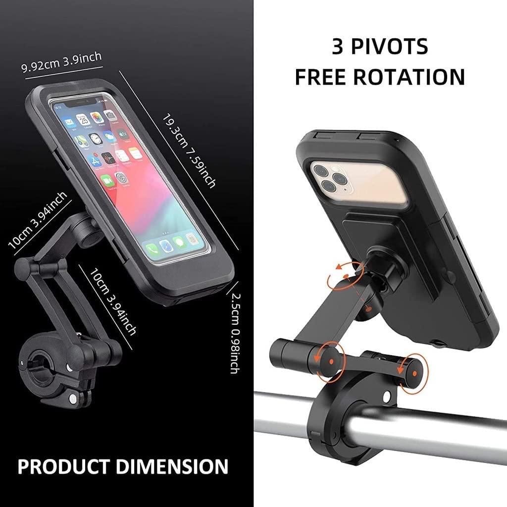 Universal 360 Rotation Bike Waterproof Cell Phone Holder. 4aeam1-6b