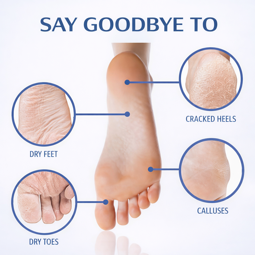 SADOER Goat Milk Exfoliating Foot Mask – Deep Moisturizing & Dead Skin Removal (1 Pair)