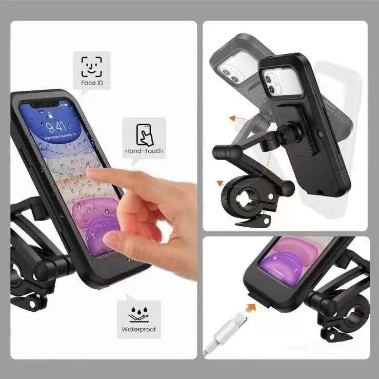 Universal 360 Rotation Bike Waterproof Cell Phone Holder. 4aeam1-6b