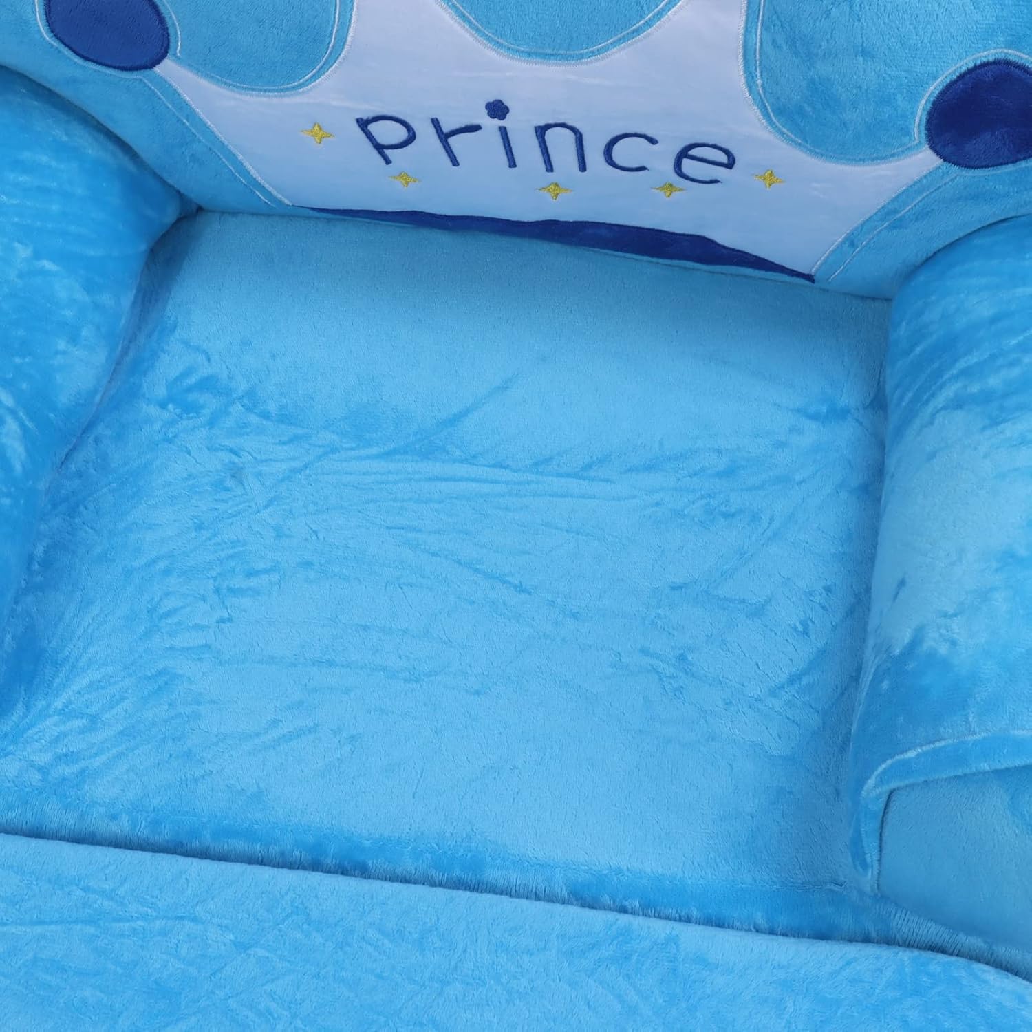 Prince Kids Sofa Cum Bed – 3 in 1 Foldable Baby Sofa with Mattress | Soft Crown Design Chair for Kids