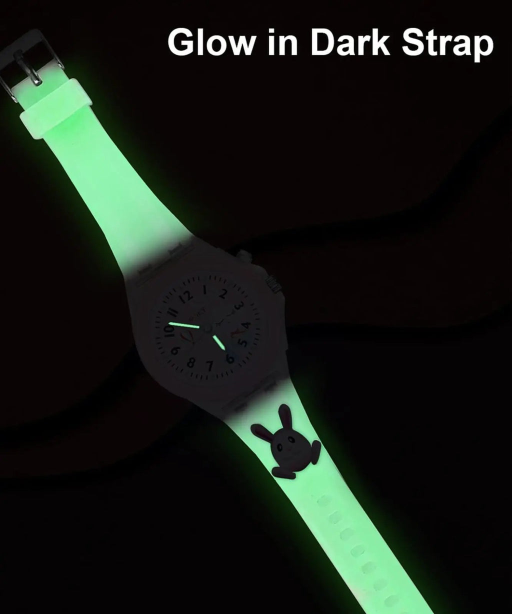 Children's Light-Up Analog Wristwatch with Bunny Design Vadyah