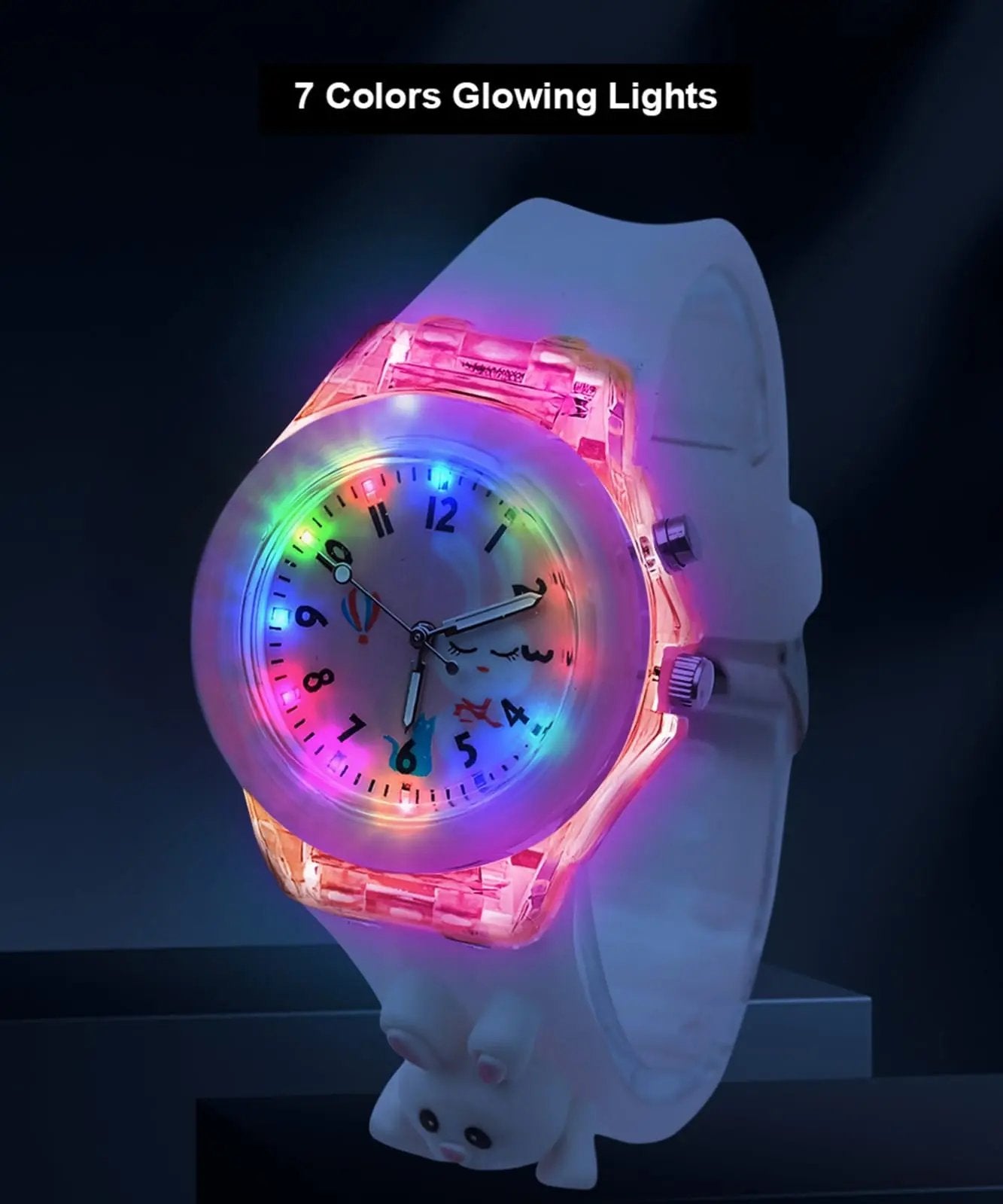 Children's Light-Up Analog Wristwatch with Bunny Design Vadyah