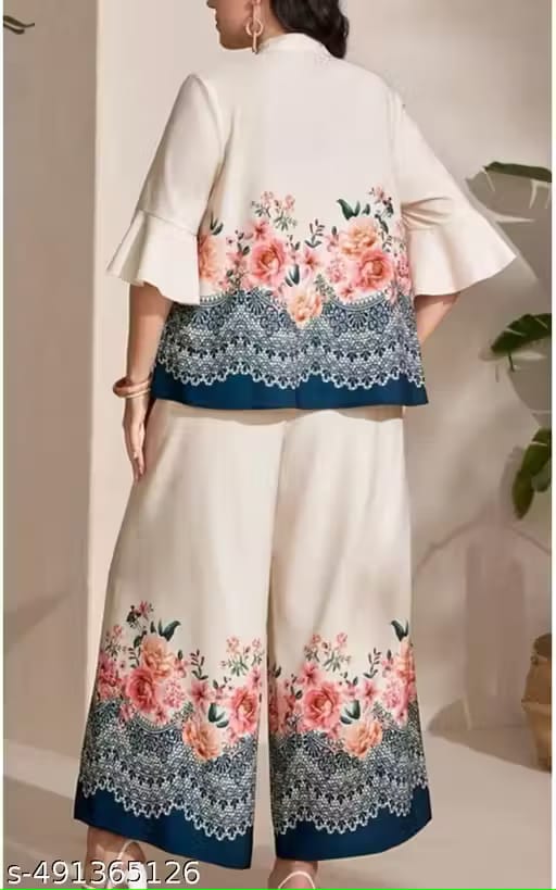 Premium Floral Ruffle-Sleeve Top – Elegant, Lightweight & Perfect for Any Occasion - Vadyah