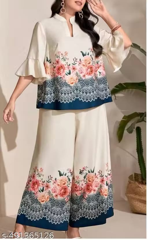 Premium Floral Ruffle-Sleeve Top – Elegant, Lightweight & Perfect for Any Occasion - Vadyah