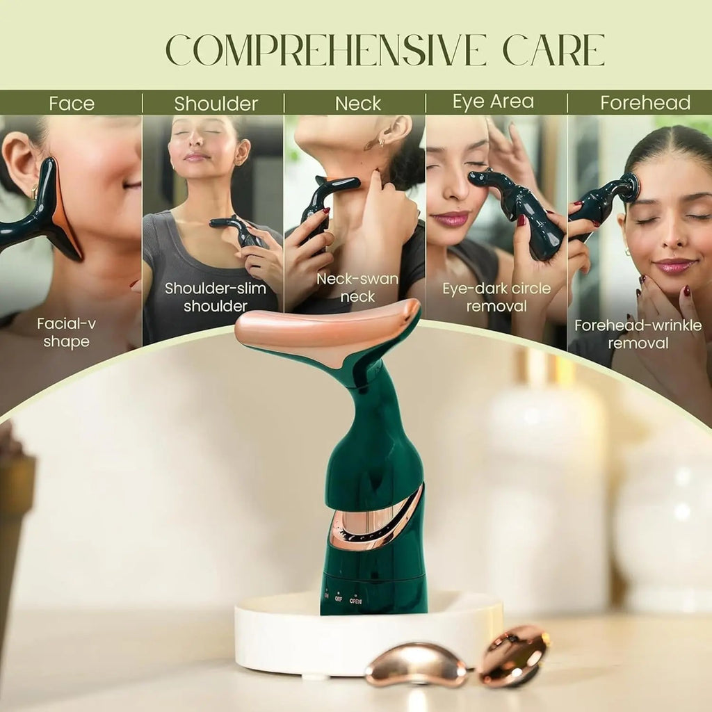 4D Luxury Electric Facial Massage Tool – 3-in-1 Skin Firming & Lifting Device Vadyah