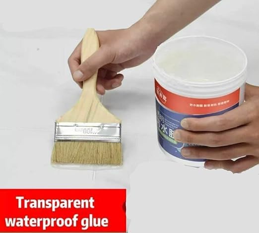 Waterproof Adhesive Glue, 300gm, with Brush, Transparent, for Roof Leakage, Crack Seal, Water Leakage Solution, Waterproofing for Pipe, Wall, Tiles (PACK OF 1) Vadyah